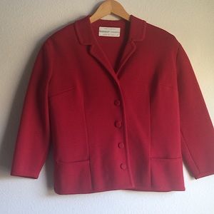 HUMMER VIENNA VINTAGE RED JACKET 100% PURE WOOL